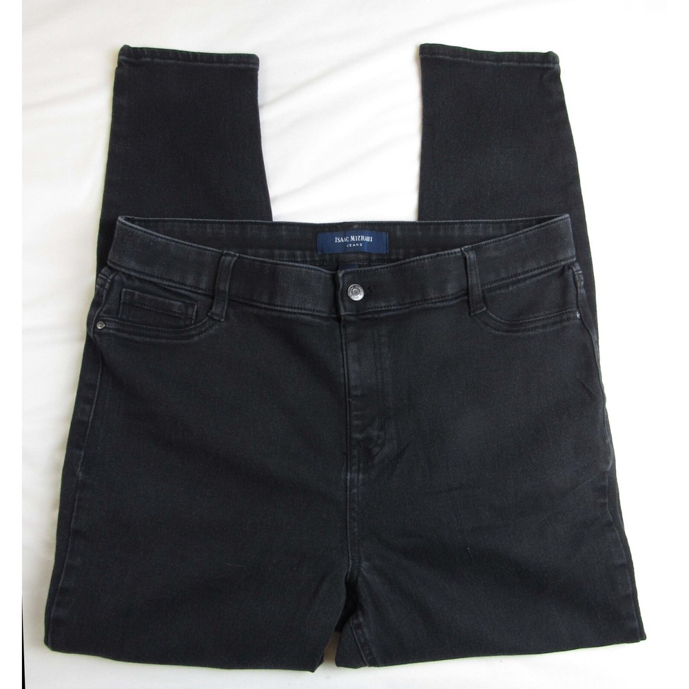 Isaac Mizrahi Jeans Skinny High Rise Black Women's Size M